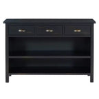 Meuble console rétro, buffet avec 6 tiroirs de rangement et 1 étagère ouverte, meuble de rangement pour salon, entrée, couloir