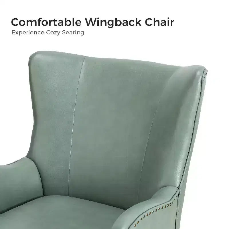 Fauteuil moderne avec pieds en métal, sauge