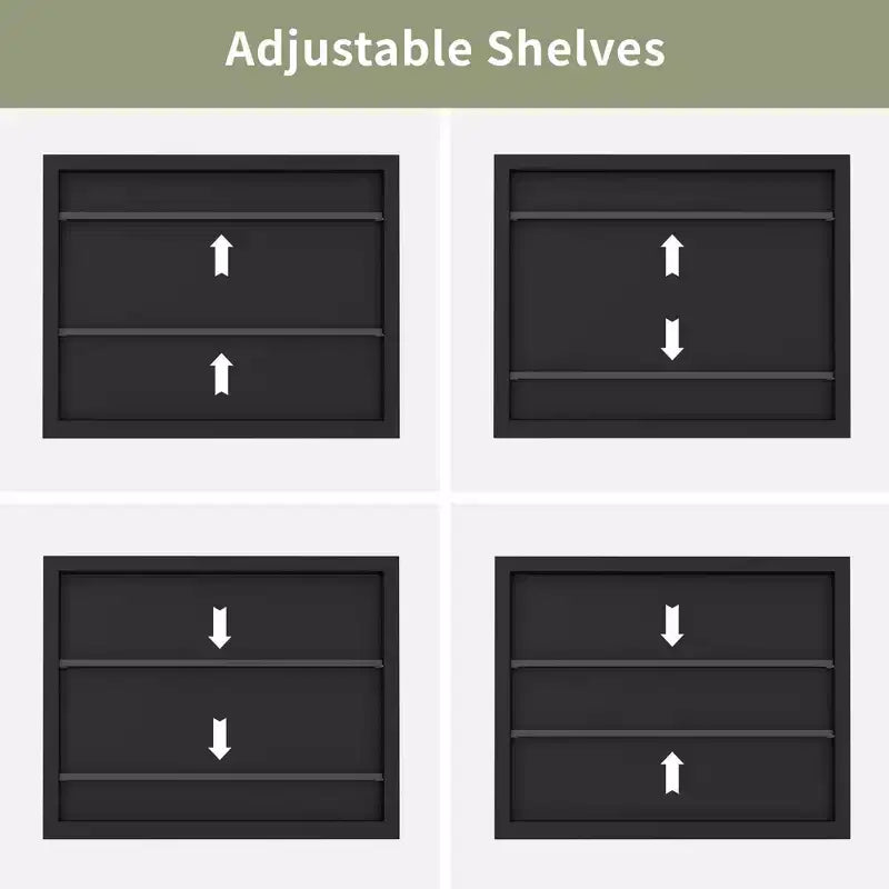 PexFix 39,4 x 24,5 Armoire de toilette noire arquée avec miroir, cadre en métal, encastrable, pour meuble de salle de bain, avec 2 étagères