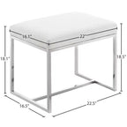 Monroe, pouf chromé / tabouret