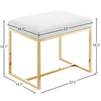 Monroe, pouf chromé / tabouret