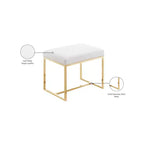 Monroe, pouf chromé / tabouret