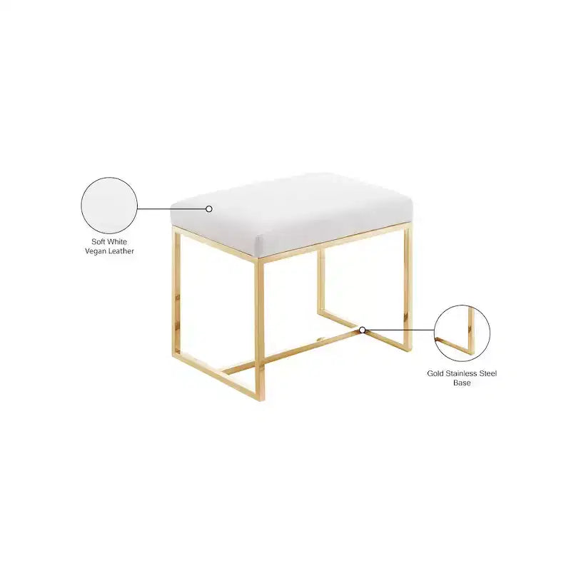 Monroe, pouf chromé / tabouret