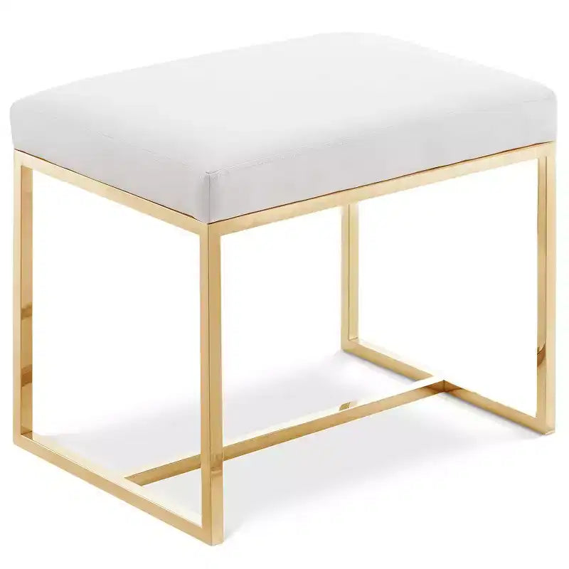 Monroe, pouf chromé / tabouret