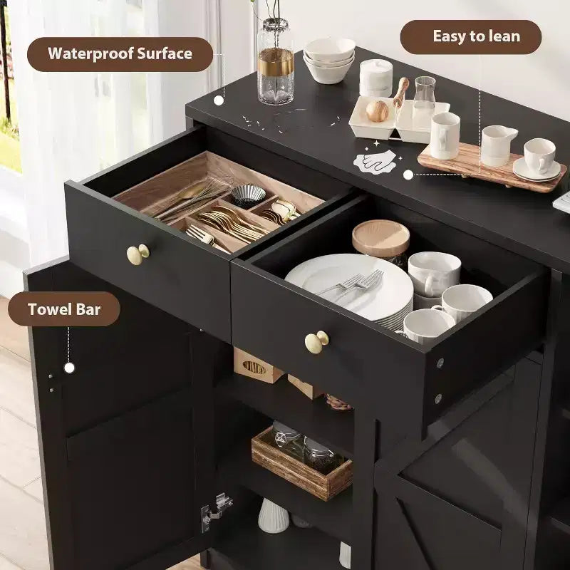 Meuble à chaussures 42 paires – Organisateur à 4 niveaux avec portes et 3 étagères réglables pour entrée/porte d'entrée