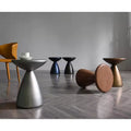 HomeStock 25 in.H Brown Color Round Metal Table Top End Table 1 -piece