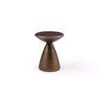 Table d'appoint ronde en métal, hauteur 25 po, couleur marron, 1 pièce