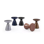 Table d'appoint ronde en métal, hauteur 25 po, couleur marron, 1 pièce