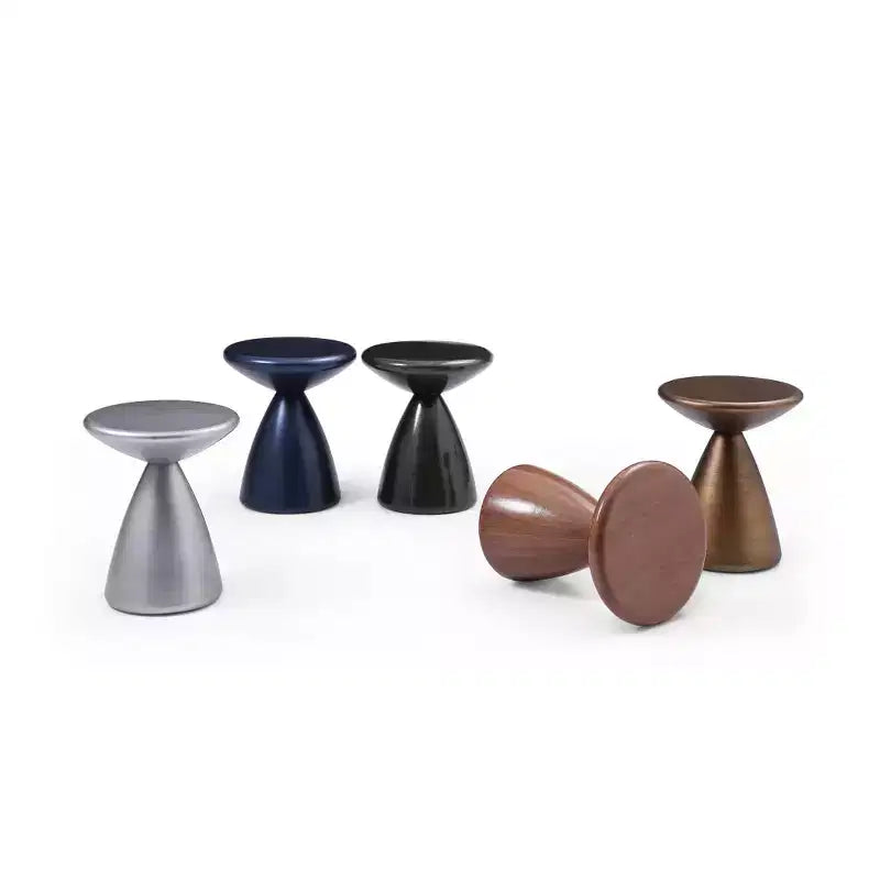 Table d'appoint ronde en métal, hauteur 25 po, couleur marron, 1 pièce