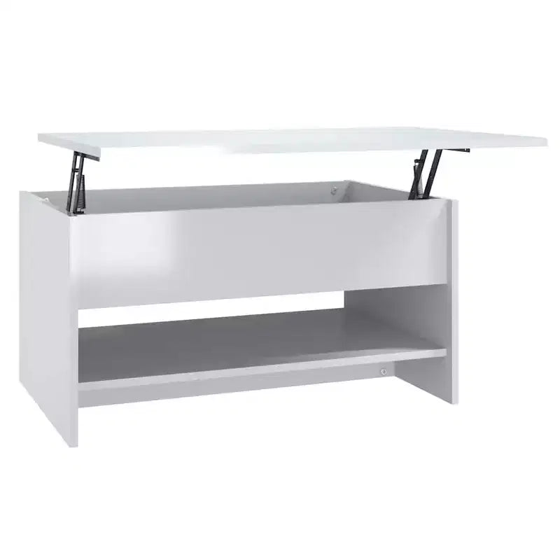 Table basse Bois d'ingénierie blanc brillant 80 x 50 x 40 cm