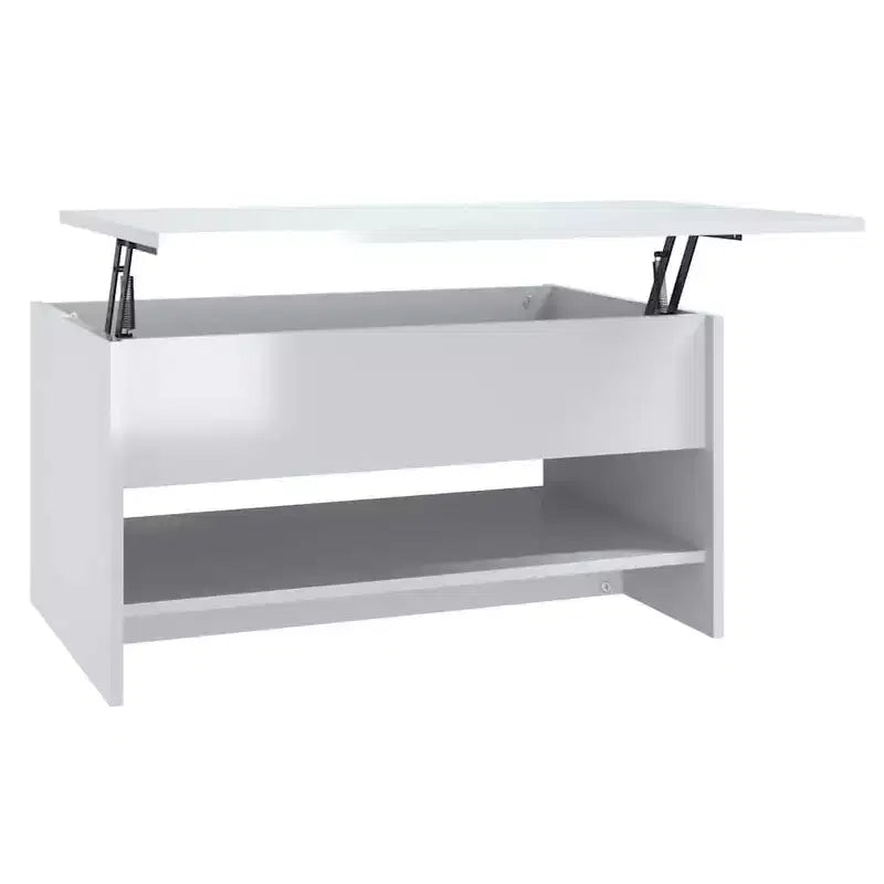 Table basse Bois d'ingénierie blanc brillant 80 x 50 x 40 cm