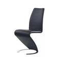 HomeStock Black Horseshoe Dining Chair