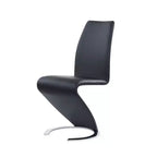 HomeStock Black Horseshoe Dining Chair