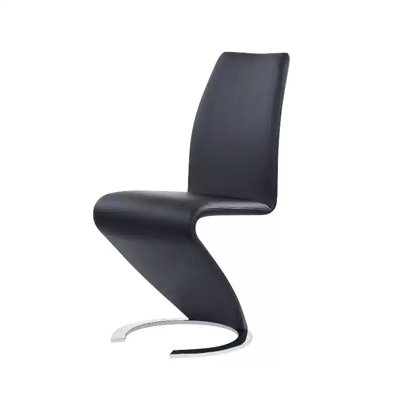 HomeStock Black Horseshoe Dining Chair