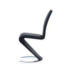 Chaise de salle à manger Fer à Cheval Noire
