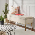 Hippolytus Storage Bench with Nailhead Trim and Button-tufted for Bedroom| ART OF LIVING DESIGNS-BLACK