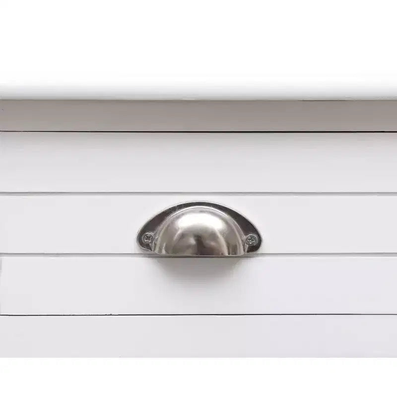 Bureau en bois de paulownia massif et bois de peuplier massif, blanc, moyen
