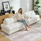 Canapé-lit pliable 3-en-1 avec oreiller, fauteuil de couchage convertible en velours côtelé pour salon, chambre, dortoir ou appartement