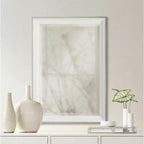 Miroir mural rectangulaire moderne avec cadre en bois blanc brillant biseauté de 24 pouces de large pour salle de bain, chambre à coucher, salon