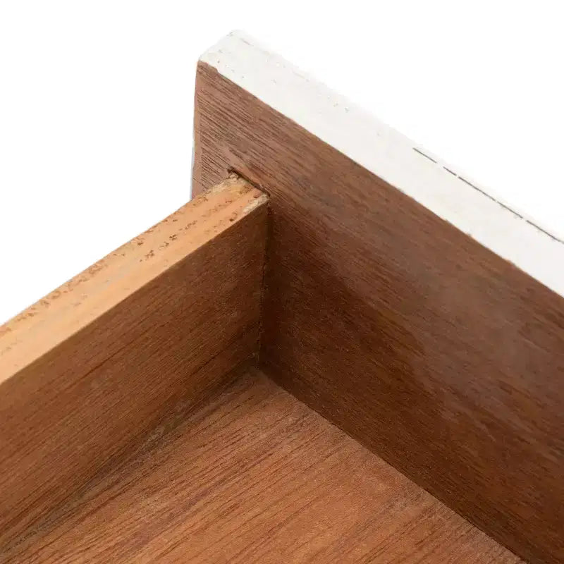 Table de chevet 1 tiroir 1 étagère en bois et rotin
