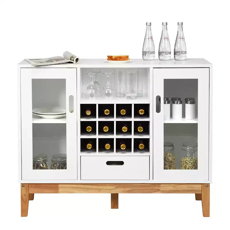 Meuble de rangement en bois avec étagère et tiroir