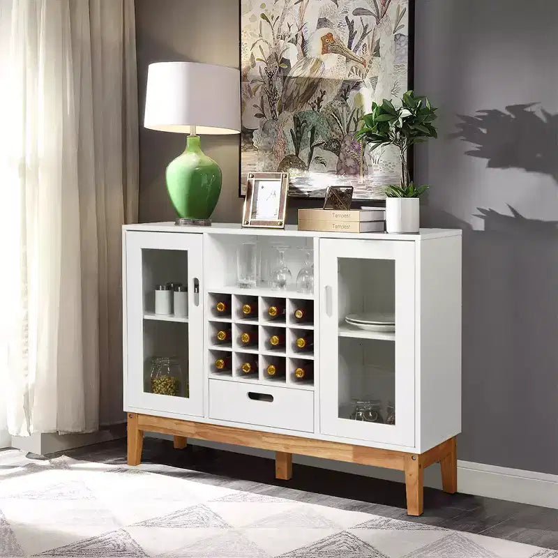 Meuble de rangement en bois avec étagère et tiroir