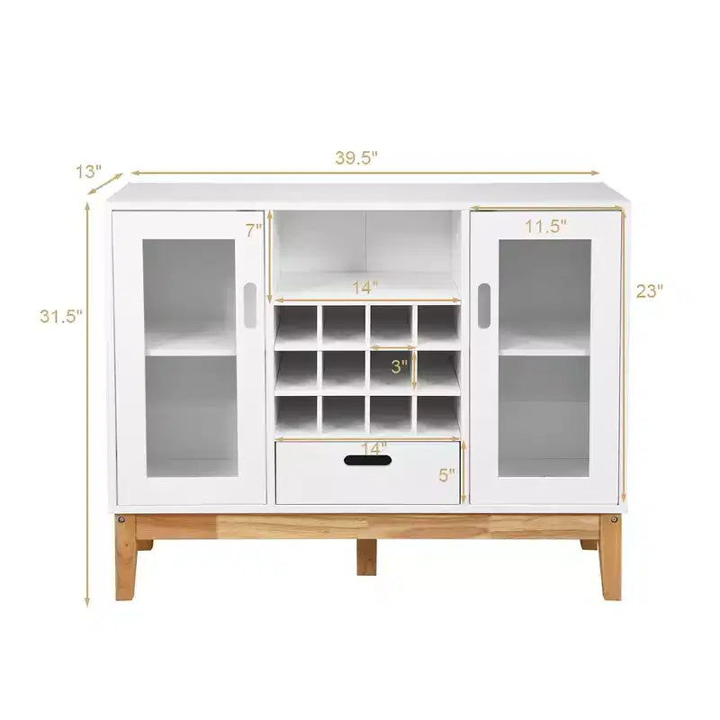 Meuble de rangement en bois avec étagère et tiroir