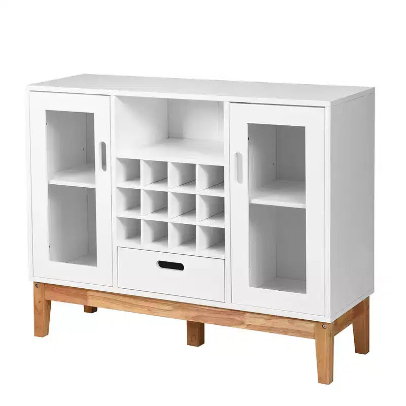 Meuble de rangement en bois avec étagère et tiroir