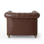 Fauteuil club capitonné Castalia Chesterfield avec clous décoratifs Midnight