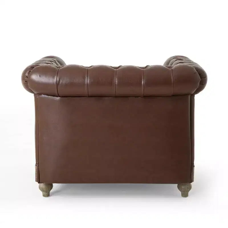 Fauteuil club capitonné Castalia Chesterfield avec clous décoratifs Midnight