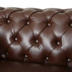 Fauteuil club capitonné Castalia Chesterfield avec clous décoratifs Midnight
