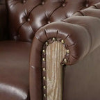 Fauteuil club capitonné Castalia Chesterfield avec clous décoratifs Midnight