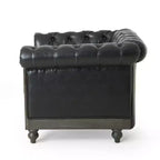 Fauteuil club capitonné Castalia Chesterfield avec clous décoratifs Midnight