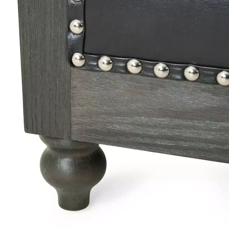 Fauteuil club capitonné Castalia Chesterfield avec clous décoratifs Midnight