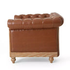 Fauteuil club capitonné Castalia Chesterfield avec clous décoratifs Midnight