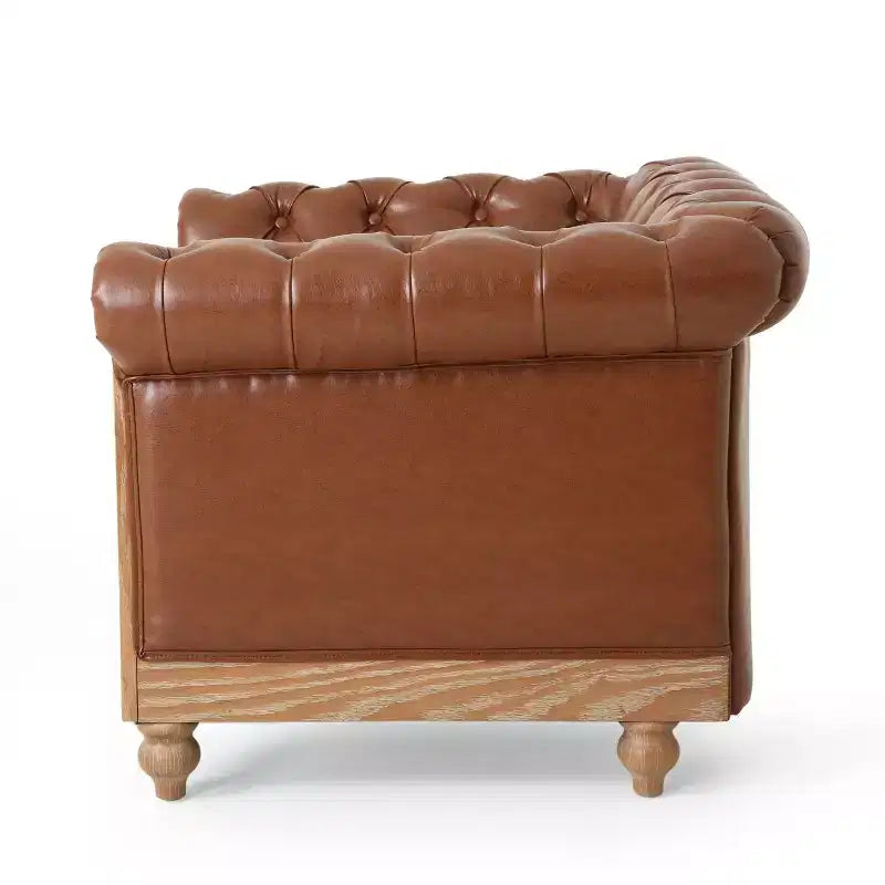 Fauteuil club capitonné Castalia Chesterfield avec clous décoratifs Midnight