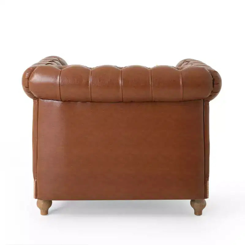 Fauteuil club capitonné Castalia Chesterfield avec clous décoratifs Midnight