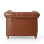 Fauteuil club capitonné Castalia Chesterfield avec clous décoratifs Midnight