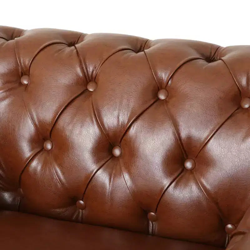 Fauteuil club capitonné Castalia Chesterfield avec clous décoratifs Midnight