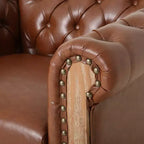 Fauteuil club capitonné Castalia Chesterfield avec clous décoratifs Midnight